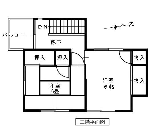 福山市新涯町１丁目賃貸一戸建一の川ハイツA1間取り(二階)