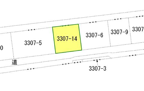 福山市手城町3丁目3307番14売土地図面