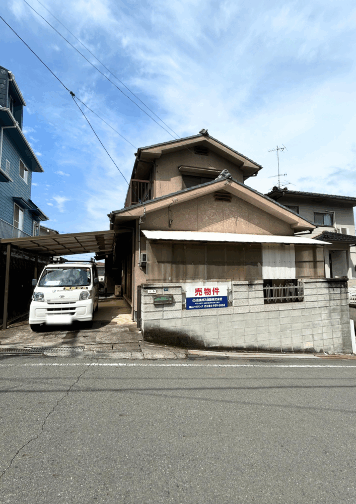 売物件福山市緑陽町2丁目建付土地外観カーポート