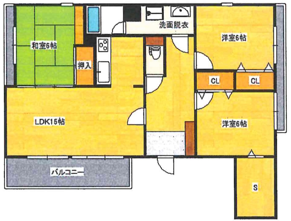 福山市貸マンションコーナス蔵王304間取り図
