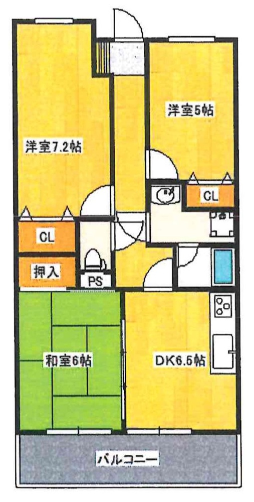 福山市貸マンション蔵王アイビーコート105間取