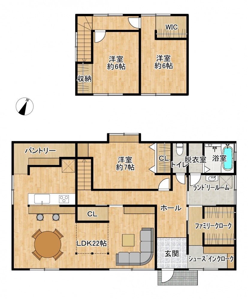 福山ハウジング【売一戸建】福山市能島3丁目間取り図